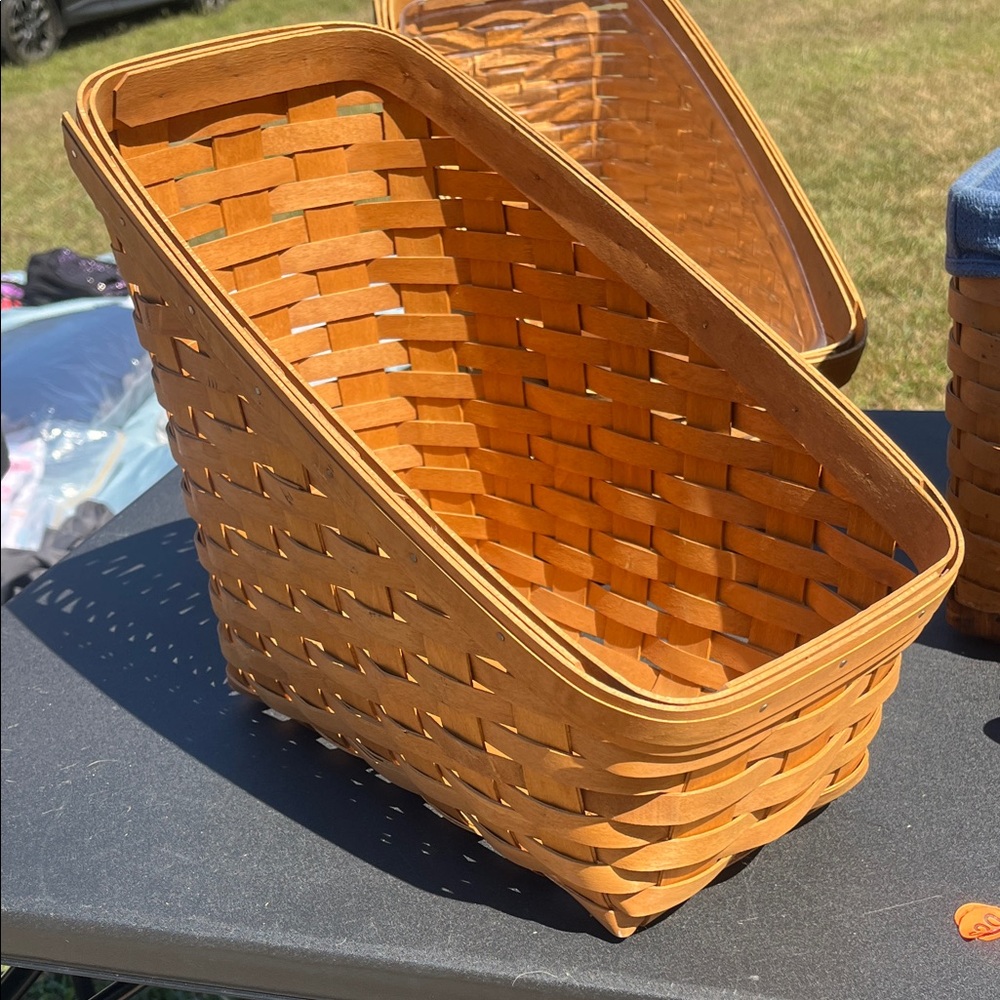 Longaberger Tangerine Woven Bin